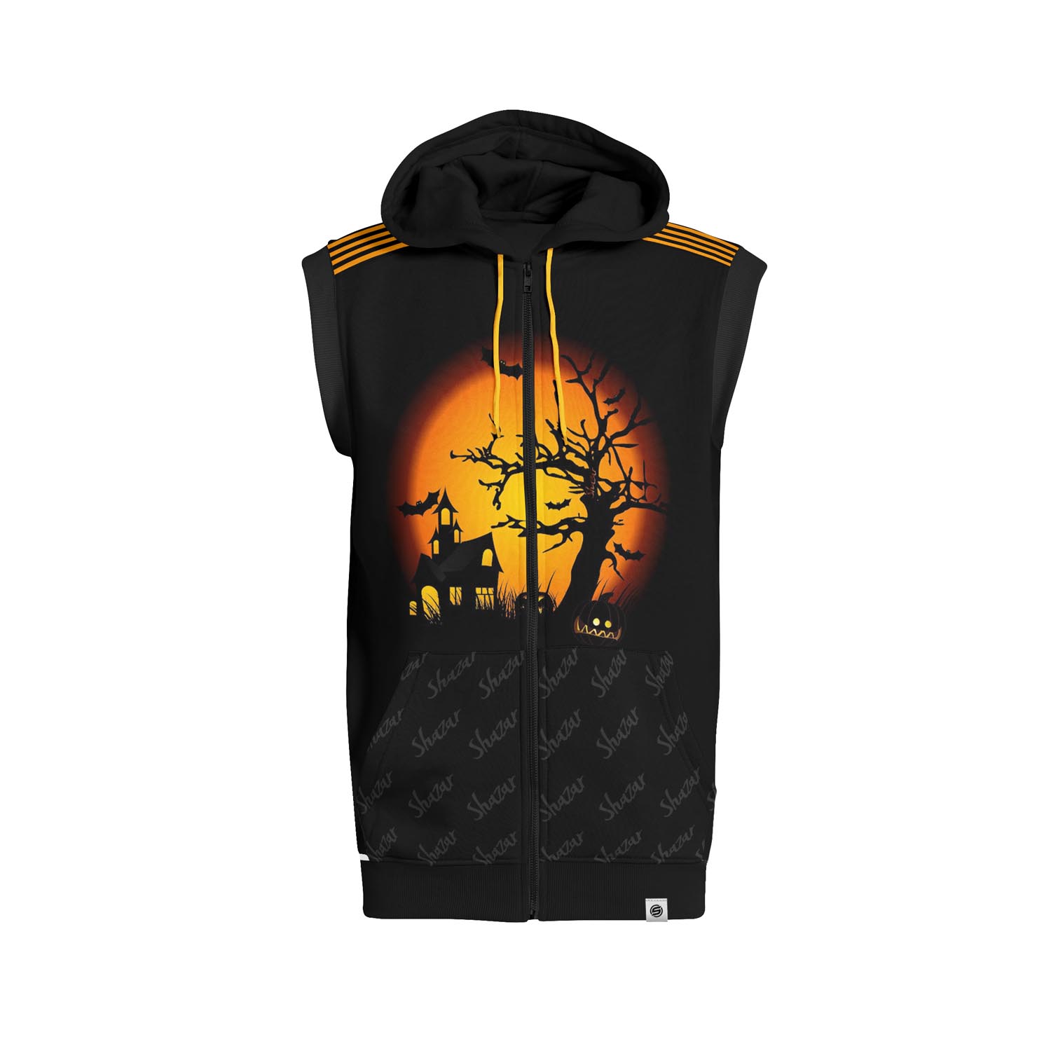 Shazar Wears Sleeveless Pullover Hoodie - SW-1202