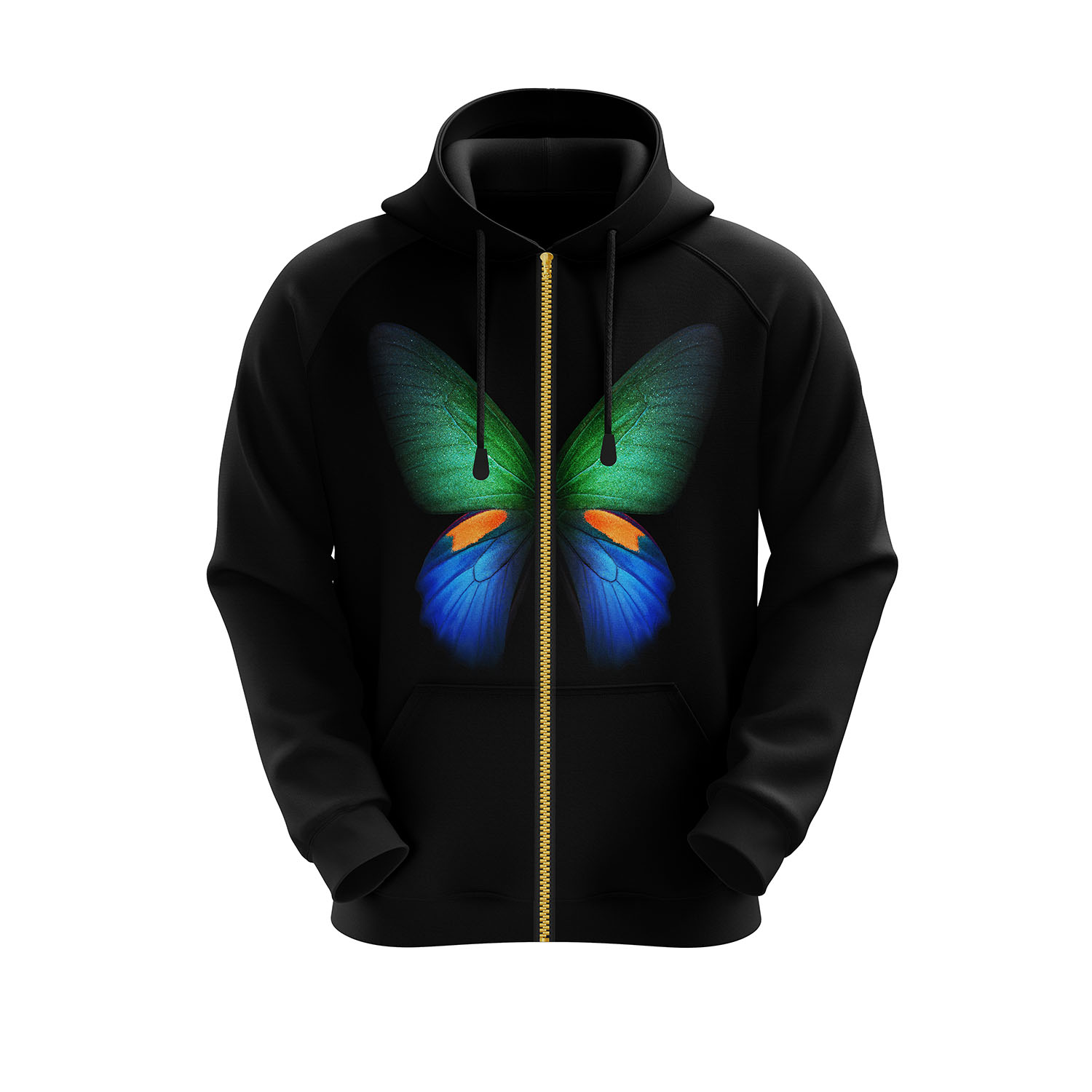 Shazar Wears Butterfly Zipper Hoodies