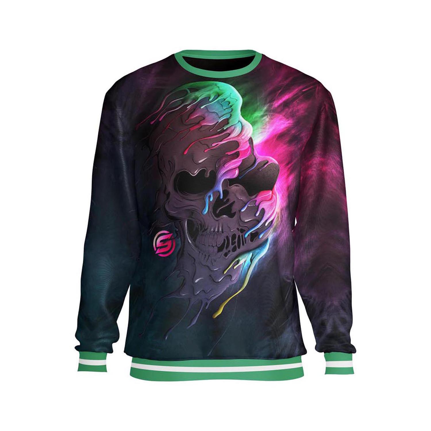 Shazar Wears Sublimated Skull Sweat Shirt - SW-1301