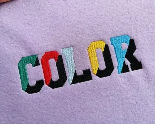 Flat embroidery